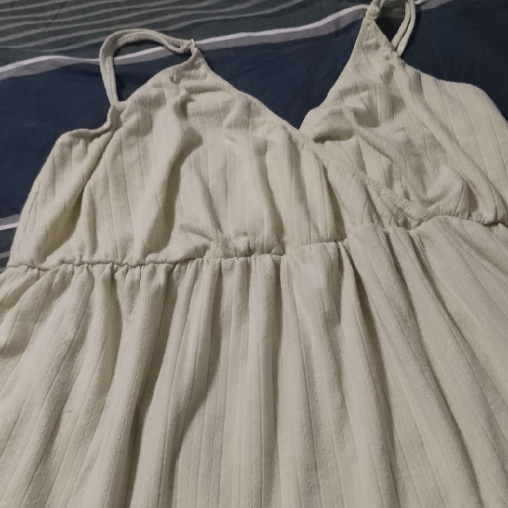 Old Navy Cream Textured Maternity Dress